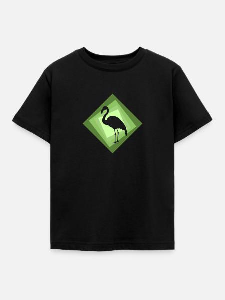 Flamingo Wasservogel Wasservogel - Kinder T-Shirt - Schwarz