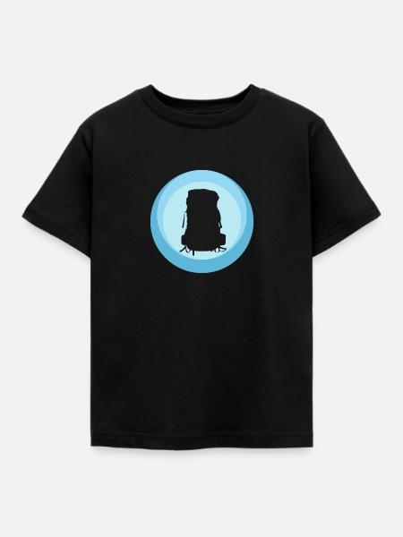 Backpacking Backpacking Wanderer - Kinder T-Shirt - Schwarz