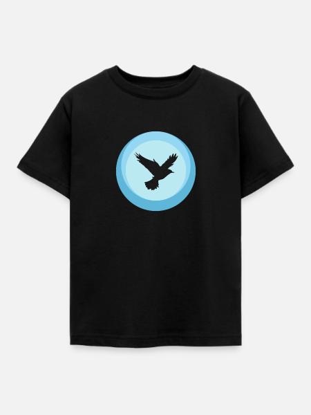 Tier Vogelschwarm Vogel - Kinder T-Shirt - Schwarz