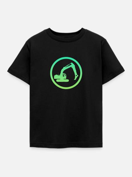Baggerfahrer Baggerfahrer Baustelle - Kinder T-Shirt - Schwarz