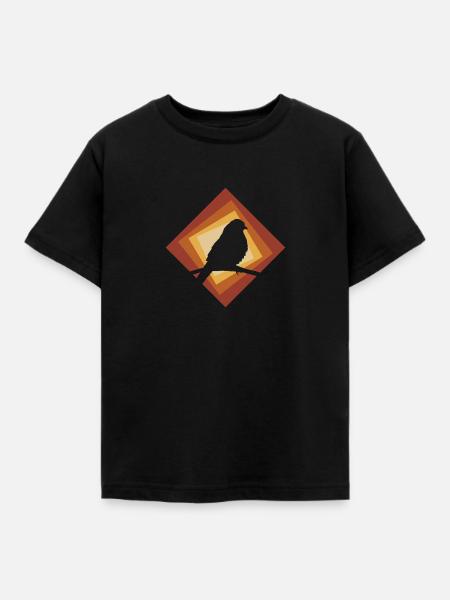 Sittich Peep Tier - Kinder T-Shirt - Schwarz