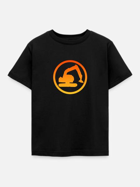 Baggerfahrer Baggerfahrer Bauarbeiter - Kinder T-Shirt - Schwarz