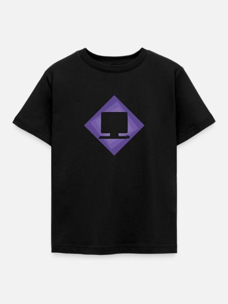 Computer Computerarbeit Online - Kinder T-Shirt - Schwarz