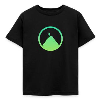 Kletterwand Berg Alpen - Kinder T-Shirt - Schwarz - Vorne - AI Model Kid Female (0cm)