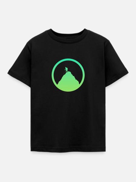 Kletterwand Berg Alpen - Kinder T-Shirt - Schwarz