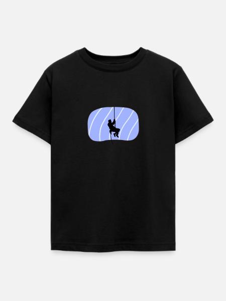 Klettern Bergsteigen Bergsteigen - Kinder T-Shirt - Schwarz