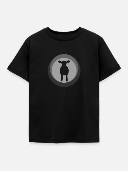 Kuh Bauer Rind - Kinder T-Shirt - Schwarz