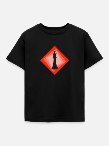 Schach Schachbrett Schachbrett - Kinder T-Shirt - Schwarz