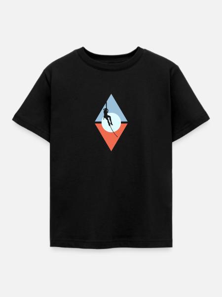 Seilklettern Felsklettern Felsklettern - Kinder T-Shirt - Schwarz