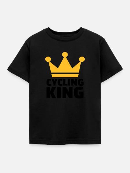 Cycling King - Kinder T-Shirt - Schwarz