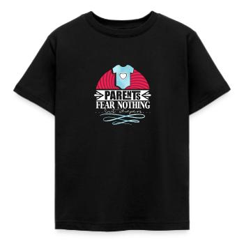 Sarcastic happiness of the humorous parent quote - Kids' T-Shirt - black - Front - AI Model Kid Female (0cm)