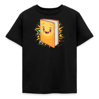 Reading Bookworm Bookworm - Kids' T-Shirt - black - Front - AI Model Kid Female (0cm)