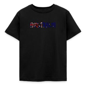 australia - Kids' T-Shirt - black - Front - AI Model Kid Female (0cm)