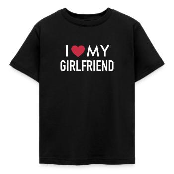 I Love My Girlfriend - Kids' T-Shirt - black - Front - AI Model Kid Female (0cm)