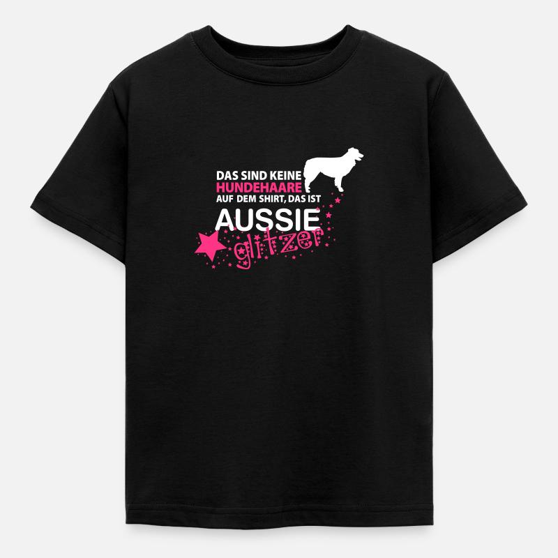 Aussie Glitzer - Kinder T-Shirt - Schwarz