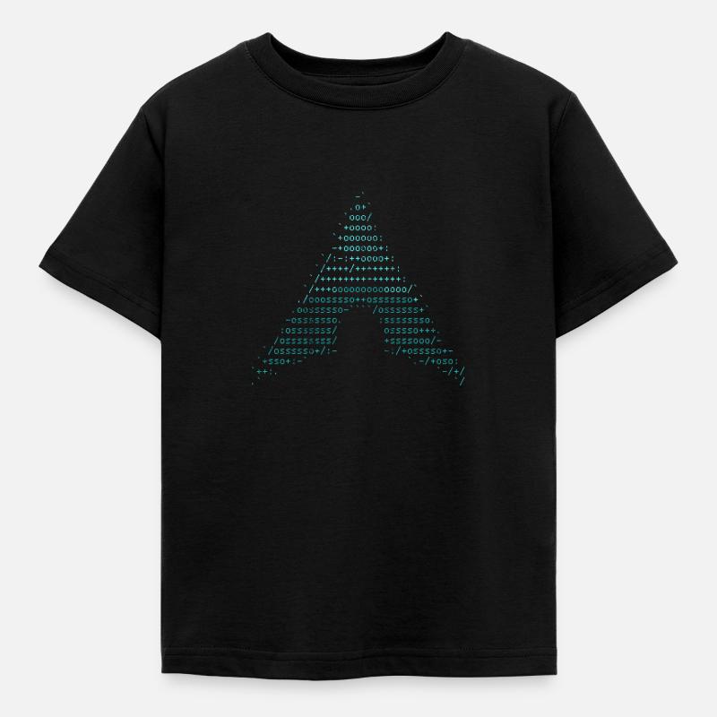 arc linux bleu vintage - T-shirt Enfant - noir