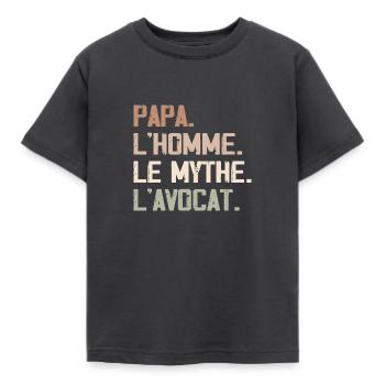 Dad The Man The Myth The Lawyer - Kids' T-Shirt - dark grey - Front - AI Model Kid Female (0cm)