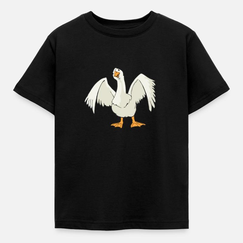 Goose comic - Kids' T-Shirt - black