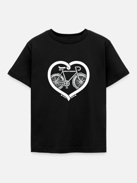 Liebender Radfahrer - Kinder T-Shirt - Schwarz