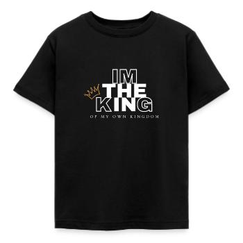 Je suis le Roi - de mon propre royaume - T-shirt Enfant - noir - Devant - AI Model Kid Female (0cm)