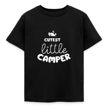 Cutest little Camper | Niedlicher Camper Spruch - Kinder T-Shirt - Schwarz - Vorne - AI Model Kid Female (0cm)