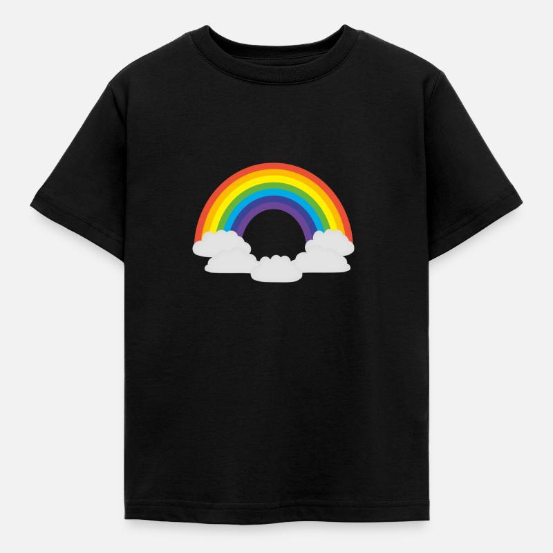Regenbogen - Kinder T-Shirt - Schwarz