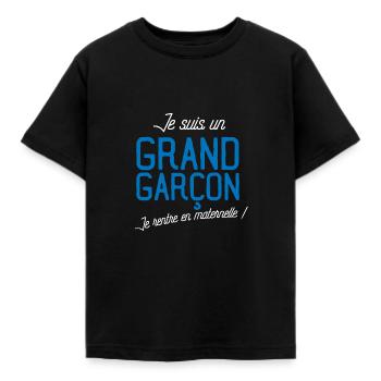 Je suis un grand garçon👦je rentre en maternelle ! - T-shirt Enfant - noir - Devant - AI Model Kid Female (0cm)