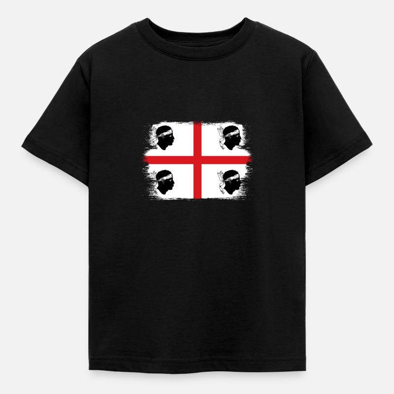Drapeau de la Sardaigne Drapeau sarde Drapeau de la Sardaigne - T-shirt Enfant - noir