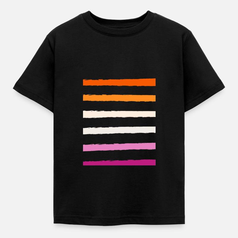 lesbian rayé - T-shirt Enfant - noir