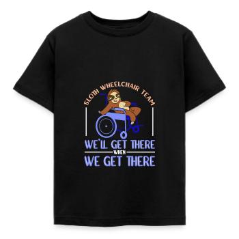 Personnes en fauteuil roulant - T-shirt Enfant - noir - Devant - AI Model Kid Female (0cm)