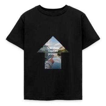 Instant présent - T-shirt Enfant - noir - Devant - AI Model Kid Female (0cm)