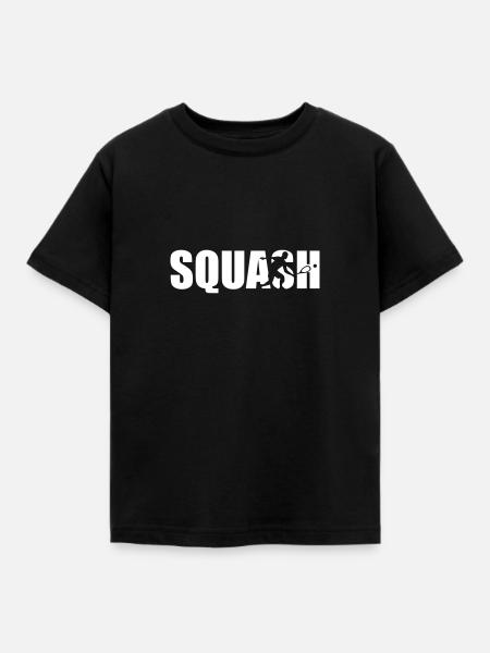 Squash - Kinder T-Shirt - Schwarz