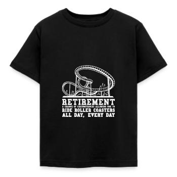 Achterbahn Freizeitpark Vergnügungspark - Kinder T-Shirt - Schwarz - Vorne - AI Model Kid Female (0cm)