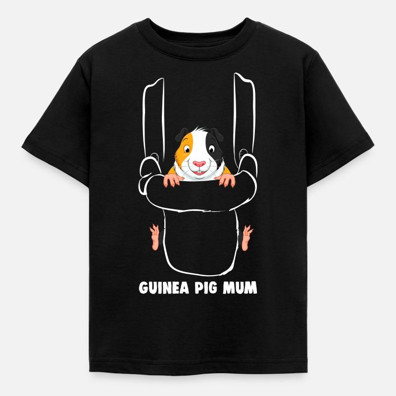 Maman cochon d'Inde - T-shirt Enfant - noir