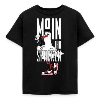 MOIN IHR SPACKEN - Kinder T-Shirt - Schwarz - Vorne - AI Model Kid Female (0cm)