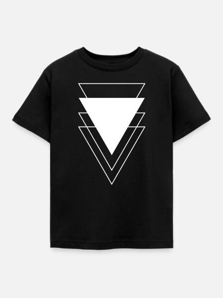 Dreiecke Geometrie - Kinder T-Shirt - Schwarz