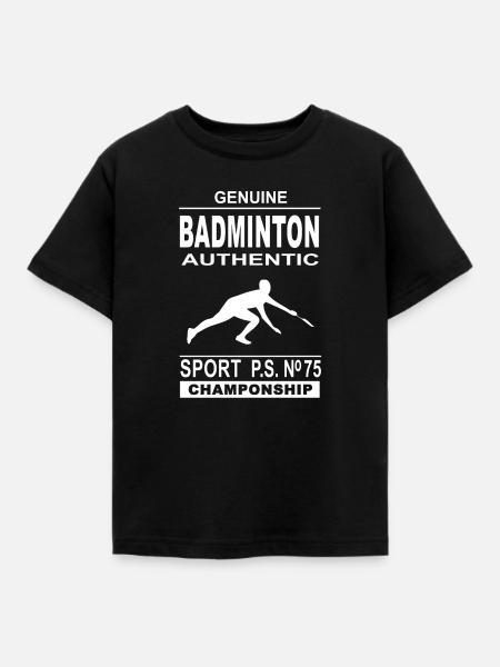 Badminton - Badmintonspieler - Kinder T-Shirt - Schwarz