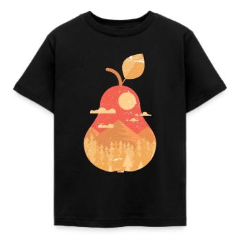 Poire panoramique vintage - T-shirt Enfant - noir - Devant - AI Model Kid Female (0cm)