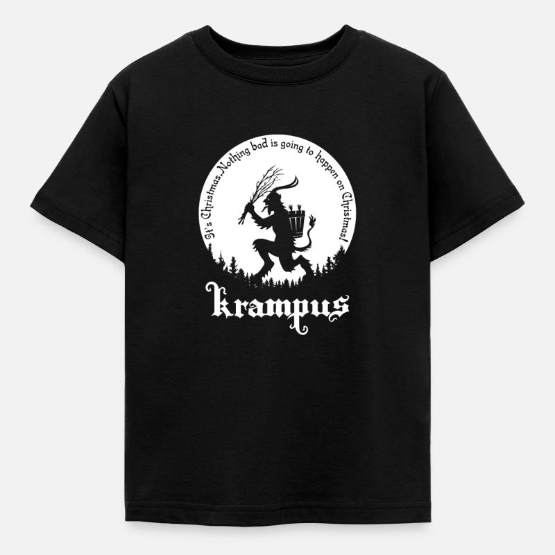 Krampus Noël drôle phrase noël - T-shirt Enfant - noir