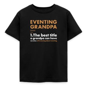 Rider Grandpa Definition Eventing - Kinder T-Shirt - Schwarz - Vorne - AI Model Kid Female (0cm)