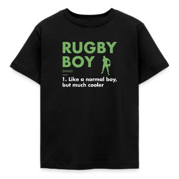 Sport Boy Definition Rugby - Kids' T-Shirt - black - Front - AI Model Kid Female (0cm)