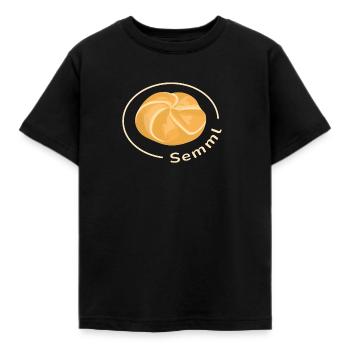 Semml mit Schrift - Kinder T-Shirt - Schwarz - Vorne - AI Model Kid Female (0cm)