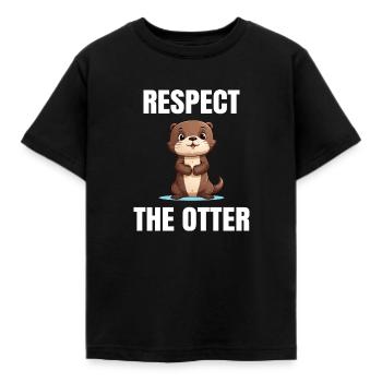 Otter Otter Tier Otter - Kinder T-Shirt - Schwarz - Vorne - AI Model Kid Female (0cm)
