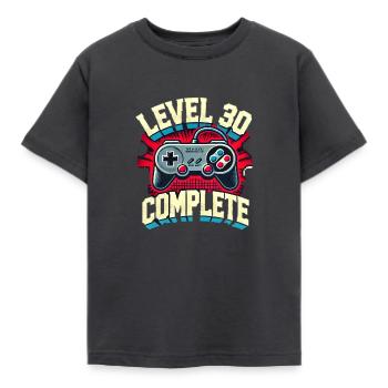 Niveau 30 terminé 🎮🎉 - Anniversaire - T-shirt Enfant - charbon - Devant - AI Model Kid Female (0cm)