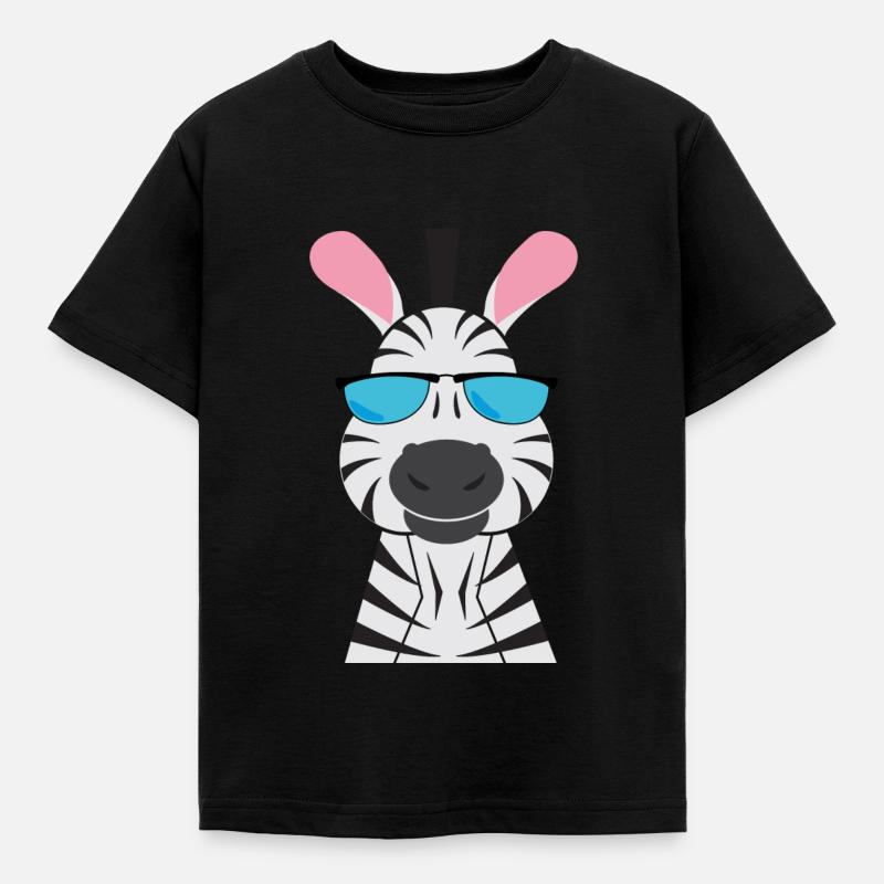 Zebra - Kinder T-Shirt - Schwarz
