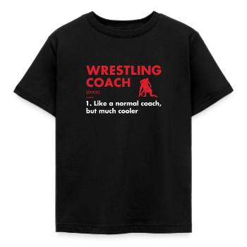 Sport Coach Definition Wrestling - Kinder T-Shirt - Schwarz - Vorne - AI Model Kid Female (0cm)