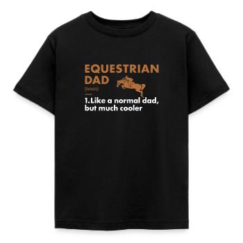 Sport Dad Definition Equestrian - Kinder T-Shirt - Schwarz - Vorne - AI Model Kid Female (0cm)