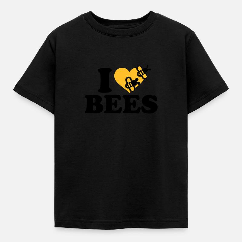 I love Bees - T-shirt Enfant - noir
