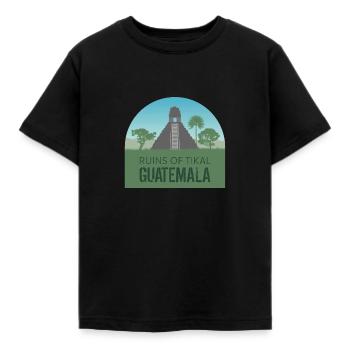 Tikal - Guatemala - Kids' T-Shirt - black - Front - AI Model Kid Female (0cm)
