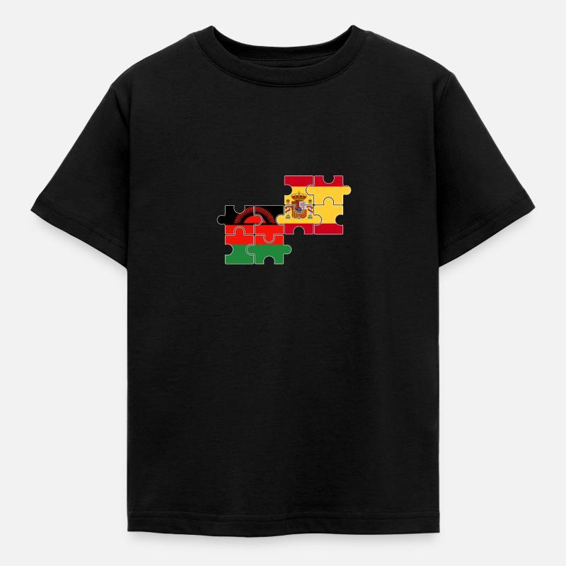 Malawi Spanien Flagge Spanisch Malawier - Kinder T-Shirt - Schwarz